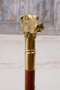 Bâtons de marche rustiques modernes en bois naturel écologique avec poignée en laiton poli, idéaux pour les cadeaux - Product Image 4