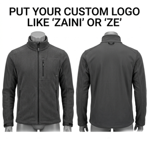 เสื้อแจ็คเก็ต ZAINI พรีเมียม 220 GSM โพลีเอสเตอร์ผสมสแปนเด็กซ์ เนื้อผ้านุ่ม สีเทา แผงไหล่แบบพิเศษ สำหรับกิจกรรมกลางแจ้ง ผู้ชาย ฤดูใบไม้ร่วง มีฮู้ด เป็นมิตรต่อสิ่งแวดล้อม - Product Image 1