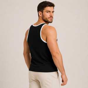 Men's Sports Fitness Training <b>Singlet</b> Custom Printed Workout Tank Top Premium Sleeveless <b>Running</b> Tank Shirt - Product Image 3