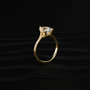 Special Edition Pear Cut <b>Split</b> Shank Single Engagement Diamond <b>Ring</b> Daily Wear Handcrafted Yellow Diamond <b>Ring</b> VVS-VS -Clarity - Product Image 5