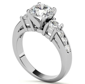 Cut Moissanite <b>Ring</b> 925 Sterling <b>Silver</b> Rhodium Plated Luxury Certified Engagement Wedding Bridal Solitaire Promise <b>Ring</b> <b>Dainty</b> - Product Image 2