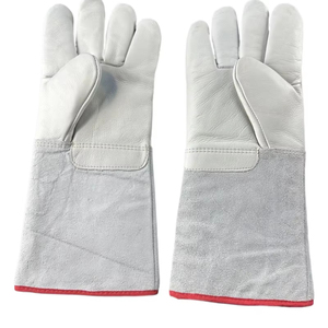 TIG Welding <b>Gloves</b> Soft Touch Breathable Leather High Flexibility Comfort Elbow-Length Outdoor Use Needle Detection - Product Image 1
