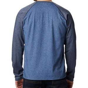 Promotion en gros : T-shirt tricoté personnalisé à col rond et manches longues pour homme, 100 % coton, séchage rapide, résistant aux UV, respirant et uni - Product Image 3