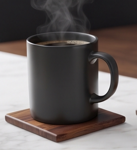 Elegant Walnut <b>Coasters</b> Square Shape Perfect For Home Hotel Restaurant Tabletop Accessory And Stylish Dining Presentation - Product Image 3