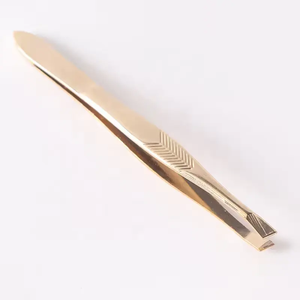 Pince à épiler professionnelle de haute qualité réutilisable en acier inoxydable, pointes droites et pointues pour le soin de la barbe et des sourcils des hommes - Product Image 4