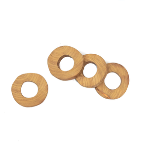 Porte-serviettes multifonctionnel en bois et en forme de cercle, accessoires de décoration pour table basse, café, restaurant et maison - Product Image 4