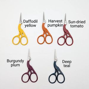 Tijeras de Bordado Coloridas con Diseño de Cigüeña, Tijeras de Acero Inoxidable Afiladas para Manualidades - Product Image 5