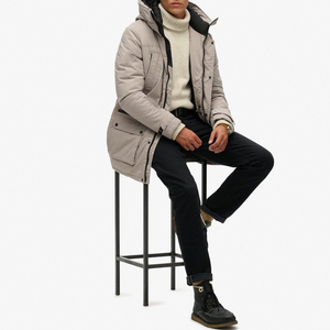 Men's <b>Black</b> Winter Parka Long Puffer Jacket <b>Fur</b> <b>Hooded</b> Windproof <b>Coat</b> Parka Jackets - Product Image 4