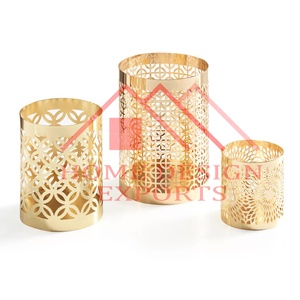 Bougeoirs en verre pour la décoration de la maison des hôtels et des restaurants Bougeoirs en or Centres de table Bougeoir - Product Image 6