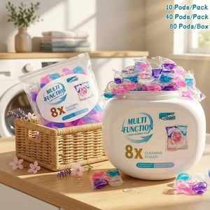 Eco Friendly Laundry <b>Detergent</b> Pods for Machine Washing with Powerful Cleaning and Fresh Long Lasting Fragrance - Product Image 1