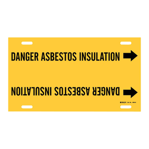 Marqueur de tuyau d'isolation en amiante Brady Danger, à clipser/à fixer par sangle, pour la sécurité industrielle - Product Image 3