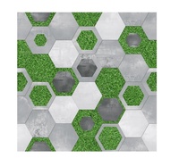 Carreaux de sol en porcelaine polie 400x400 au design pierre moderne, épaisseur 12mm, briques réfractaires robustes pour villas, centres commerciaux et parkings