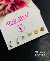 Set Perhiasan Anting dan Cincin Wanita Mewah Lapis Emas Stainless Steel Imitasi Mutiara Geometris Trendi untuk Pertunangan, Pernikahan, dan Ulang Tahun