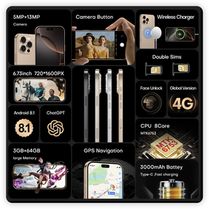 Version 2025 - Smartphone 16 Pro - Tout Neuf - 6,8 pouces - 4G LTE - 5G - Double SIM - 512 Go - Product Image 6