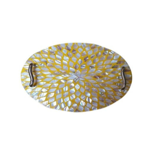 Nacre Incrustation Plateaux De Service À La Main Géométrique Plateau En Bois pour Boutique Décor À La Maison Vanité Bureau Organisateur En Gros - Product Image 3