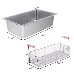 Friggitrice Commerciale 110V 12.7Qt/22L con Codice 82308600, Vasca Olio da 23.26Qt/22L, Capacità Totale in Acciaio Inox - Product Image 5