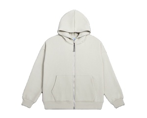 Personnalisé 100% Coton Vierge Surdimensionné Hommes Fermeture Éclair Hoodies Poids Lourd Visage Complet Zip Up Hoodies Pour Hommes En Gros Hoodies - Product Image 6