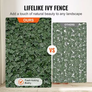 Schermo Verde per Parete di Edera Artificiale da 2m, Rete con Supporto in Tessuto 39x158in Anti-UV - Product Image 4