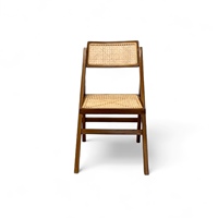 Chaise de salle à manger en rotin au design contemporain pour salle à manger, salon, cuisine, bureau à domicile, meubles