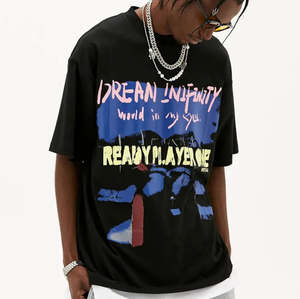 T-shirt personnalisé 100 % coton pour homme, poids lourd 240 g, coupe oversize décontractée, épaules tombantes, impression DTF, manches courtes unies - Product Image 3