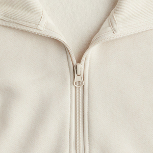 Sudadera con capucha minimalista de última moda 2026, con cremallera, unisex, de ajuste regular, color liso, tejida, con cuello alto, para otoño - Product Image 5