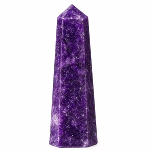 Obélisque en pierre précieuse polie de qualité supérieure, violet, 3-4 pouces, sculpté à la main, Feng Shui, vente en gros, cristal en vrac - Product Image 1