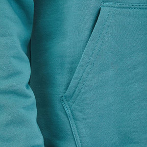 Sweat-shirt à capuche unisexe surdimensionné en molleton 100 % coton de haute qualité, personnalisable avec logo, bleu, vente en gros - Product Image 5
