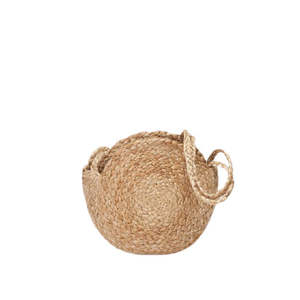 Sac en jute rond élégant fait main pour femme, sac de plage d'été - Product Image 4