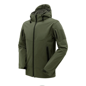 100% High Quality New Hooded <b>Canvas</b> Softshell <b>Jacket</b> Men Waterproof Fleece Lightweight Thermal Outdoor - Product Image 5