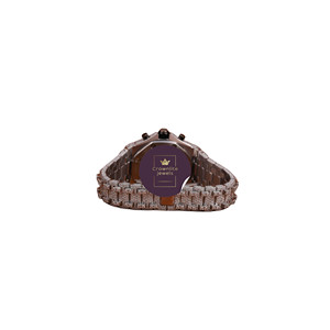 Reloj Cronógrafo de Lujo Estilo Hip Hop con Incrustaciones de Diamantes para Hombre, Movimiento de Cuarzo, Moissanita VVS, Oro Blanco, Diamantes Redondos - Product Image 2