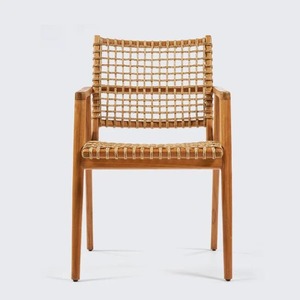 Chaise de salle à manger en teck massif de haute qualité avec un design écologique pour appartement, restaurant, hôtel et café - Couleur personnalisable - Product Image 5