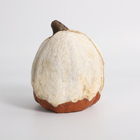 Citrouille en pâte à papier texturée grossière, style vintage, pour Halloween, ornement décoratif d'ambiance pour fête sur le thème des fantômes