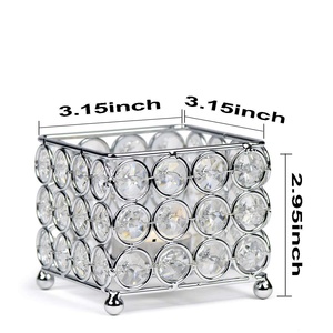 Crystal Drop Candle Holder Elegant Hanging Tealight Stand for Wedding <b>Table</b> Centerpiece Home Party Decor Bulk - Product Image 6