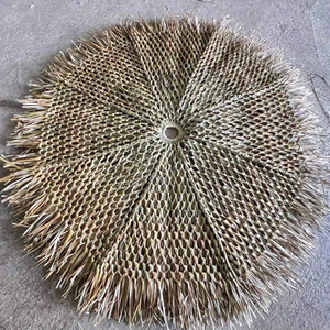 Vietnam Handwoven Palm Leaf Thatched Cover Aluminum Poles Waterproof Eco-Friendly Portable Outdoor Tiki Hut Shade Farmhouse - Product Image 1