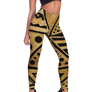 Nouvel Arrivage – Leggings Premium Femme Taille Haute en Soie de Lait Doublement Brossée 230 g/m² Respirants Anti-Bactériens à Motif Ethnique - Product Image 6