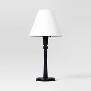 Midnight Crest Metal Table <b>Lamp</b> with Premium Fabric Cone Shade Durable Iron Base Warm Ambient Lighting for Elegant Interiors - Product Image 3