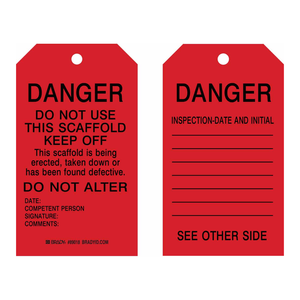 Panneau de signalisation de sécurité pour chantier Brady Danger - Ne pas utiliser les étiquettes de chantier - 7 x 4 pouces - Product Image 1