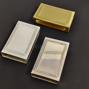 Custom Brass <b>Matchbox</b> Cover Sleeve Classic Rectangular Design Durable Metal Household Use Custom Brass <b>Matchbox</b> Sleeve Luxury - Product Image 4