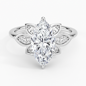 BOJ <b>Ring</b> 0121 Marquise Cut 925 <b>Silver</b> Prong Setting <b>Solitaire</b> Diamond <b>Ring</b> 2ct D Color VVS1 Moissanite GRA Certified - Product Image 1
