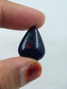 Black Top Quality Natural <b>Fire</b> Opal Pear Cut Loose <b>Stone</b> 4.95Carat 13.50x18.50MM for Jewelry Making - Product Image 2