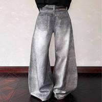 Nouveau Jean Patchwork Large et Respirant Effet Délavé Vintage Haut de Gamme pour Femme et Fille, Collection Hiver Automne 2025, Style Urbain Tendance