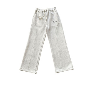 Pantalones Deportivos de Algodón Lisos al por Mayor – Joggers Unisex Extra Grandes de Corte Recto con Cintura Ajustable con Cordón - Product Image 3