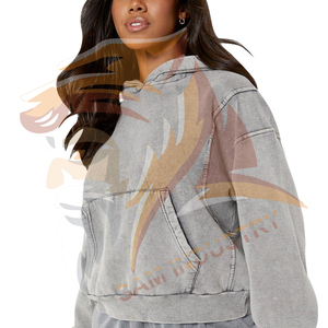 Cotton Fleece Fabric Winter Pullover Streetwear <b>Drop</b> Shoulder Hoodies New Style Women's High Quality Hoodies - Product Image 5