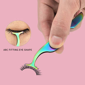Nouvel applicateur professionnel pour cils en acier inoxydable doré, pince à cils pointue - Product Image 3