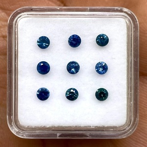 Zafiro Azul Natural de Sri Lanka, Corte Diamante Redondo de 3mm, Lote de Gemas Sueltas para Joyería, Venta al Por Mayor, OFERTA - Product Image 5