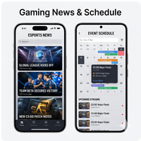RoyalCraft ESports, Aplicación Móvil Híbrida para Partidos en Vivo, Torneos, Puntuaciones de Equipos, Noticias de Juegos, Versión Empresarial, en Stock
