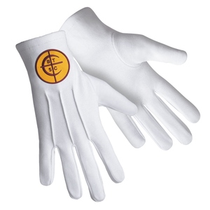 Gants de cérémonie en coton pur brodé pour le Conseil des Crusaders (vente en gros) - Product Image 2