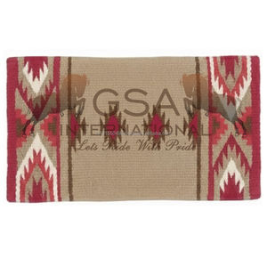 ผ้าห่มอานม้าแบบตะวันตกทอมือ ขนาด 34x36 นิ้ว ปรับแต่งได้ ทำจากขนสัตว์นิวซีแลนด์แท้ 100% สำหรับการฝึกขี่ม้าและการแข่งขัน - Product Image 1