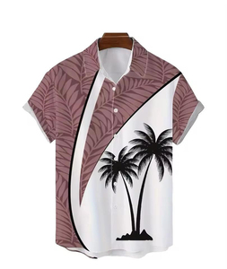 Summer <b>Men's</b> <b>Hawaiian</b> Casual <b>Shirt</b> Polyester Custom Printed Breathable Quick Dry Lightweight Eco-Friendly Anti-shrink Beach - Product Image 1