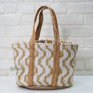 Sac fourre-tout tendance 2026 en cuir et jute fait main, style bohème, éco-responsable, sac messager pour femme, idéal pour les voyages - Product Image 4